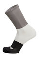 SANTINI Kolesarske klasične nogavice - BENGAL  - bela/siva/črna
