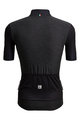 SANTINI Kolesarski dres s kratkimi rokavi - COLORE PURO - črna