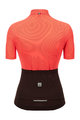 SANTINI Kolesarski dres s kratkimi rokavi - COLORE RIGA - oranžna/črna