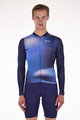 SANTINI Kolesarski dres z dolgimi rokavi poletni - OMBRA ECO SLEEK  - modra