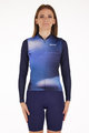 SANTINI Kolesarski dres z dolgimi rokavi poletni - OMBRA ECO SLEEK  - modra
