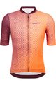 SANTINI Kolesarski dres s kratkimi rokavi - PAWS FORMA - oranžna/bordo
