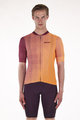 SANTINI Kolesarski dres s kratkimi rokavi - PAWS FORMA - oranžna/bordo