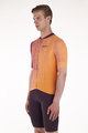 SANTINI Kolesarski dres s kratkimi rokavi - PAWS FORMA - oranžna/bordo