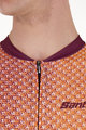 SANTINI Kolesarski dres s kratkimi rokavi - PAWS FORMA - oranžna/bordo