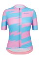 SANTINI Kolesarski dres s kratkimi rokavi - FURIA SMART - rožnata/turkizna