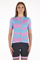 SANTINI Kolesarski dres s kratkimi rokavi - FURIA SMART - rožnata/turkizna