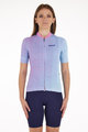 SANTINI Kolesarski dres s kratkimi rokavi - PAWS FORMA - rožnata/vijolična