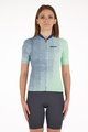 SANTINI Kolesarski dres s kratkimi rokavi - PAWS FORMA - svetlo zelena