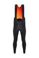 SANTINI Kolesarske dolge hlače z naramnicami - ALDO - črna