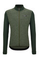 SANTINI Kolesarski dres z dolgimi rokavi zimski - PURE - zelena