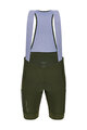 SANTINI Kolesarske kratke hlače z naramnicami - CARGO - zelena