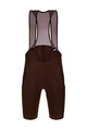 SANTINI Kolesarske kratke hlače z naramnicami - RTR - rjava