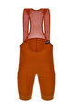 SANTINI Kolesarske kratke hlače z naramnicami - RTR - oranžna/rjava