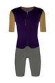 SANTINI Kolesarski kombinezon - MADSS - siva/vijolična