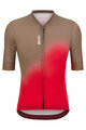 SANTINI Kolesarski dres s kratkimi rokavi - SPOT - rdeča/rjava