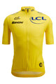 SANTINI Kolesarski dres s kratkimi rokavi - FAN TDF LEADER - rumena