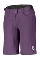 SCOTT Kolesarske kratke hlače brez naramnic - TRAIL FLOW W/PAD - vijolična
