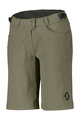 SCOTT Kolesarske kratke hlače brez naramnic - TRAIL FLOW W/PAD W - zelena