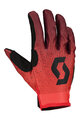 SCOTT Kolesarske  rokavice z dolgimi prsti - 350 DIRT EVO JUNIOR - rdeča/črna