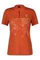 SCOTT Kolesarski dres s kratkimi rokavi - TRAIL FLOW ZIP SS W - oranžna