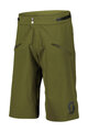SCOTT Kolesarske kratke hlače brez naramnic - TRAIL VERTIC PRO W/PAD - zelena/črna
