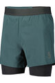 SCOTT Kolesarske kratke hlače brez naramnic - HYBRID ENDURANCE TECH - zelena/črna