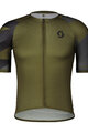 SCOTT Kolesarski dres s kratkimi rokavi - PREMIUM CLIMBER - zelena