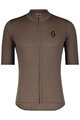 SCOTT Kolesarski dres s kratkimi rokavi - GRAVEL MERINO - rjava