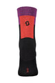 SCOTT Kolesarske klasične nogavice - BLOCK STRIPE CREW - črna/vijolična