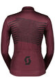 SCOTT Kolesarski dres z dolgimi rokavi zimski - TEAM WARM GRAPHICS - bordo