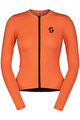 SCOTT Kolesarski dres z dolgimi rokavi zimski - TRAINING - oranžna
