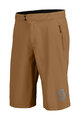 SCOTT Kolesarske kratke hlače brez naramnic - TRAIL VERTIC W/PAD - rjava