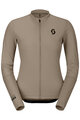 SCOTT Kolesarski dres z dolgimi rokavi poletni - ENDURANCE W - bež/bela