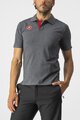 CASTELLI Kolesarska  majica s kratkimi rokavi - RACE DAY POLO - siva