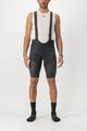 CASTELLI Kolesarske kratke hlače z naramnicami - SUPERLEGGERA - črna