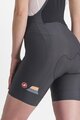 CASTELLI Kolesarske kratke hlače z naramnicami - PRIMA - siva/oranžna