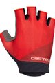 CASTELLI Kolesarske rokavice s kratkimi prsti - ROUBAIX GEL 2W - rdeča