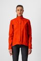 CASTELLI Kolesarski vodo odporen dežni plašč - COMMUTER W REFLEX - oranžna/rdeča