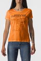 CASTELLI Kolesarska  majica s kratkimi rokavi - BELLAGIO TEE - oranžna