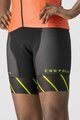 CASTELLI Kolesarske kratke hlače brez naramnic - FREE W TRI - črna/svetlo zelena