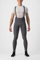 CASTELLI Kolesarske dolge hlače z naramnicami - FREE AERO RC - siva