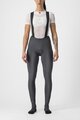 CASTELLI Kolesarske dolge hlače z naramnicami - FREE AERO RC W DT - siva