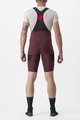 CASTELLI Kolesarske kratke hlače z naramnicami - UNLIMITED CARGO - bordo