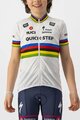 CASTELLI Kolesarski dres s kratkimi rokavi - QUICKSTEP KID JERSEY - bela