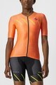 CASTELLI Kolesarski dres s kratkimi rokavi - FREE SPEED 2W RACE - oranžna