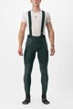 CASTELLI Kolesarske dolge hlače z naramnicami - SORPASSO RoS - zelena
