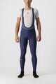 CASTELLI Kolesarske dolge hlače z naramnicami - ENTRATA - modra