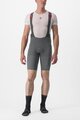 CASTELLI Kolesarske kratke hlače z naramnicami - PREMIO BLACK - siva