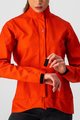 CASTELLI Kolesarski vodo odporen dežni plašč - COMMUTER W REFLEX - oranžna/rdeča